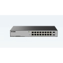 16 Port Gigabit Unmanaged POE Switch with 2 SFP ports 250 watts