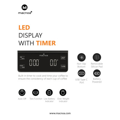Macnoa Coffee Scale with Timer