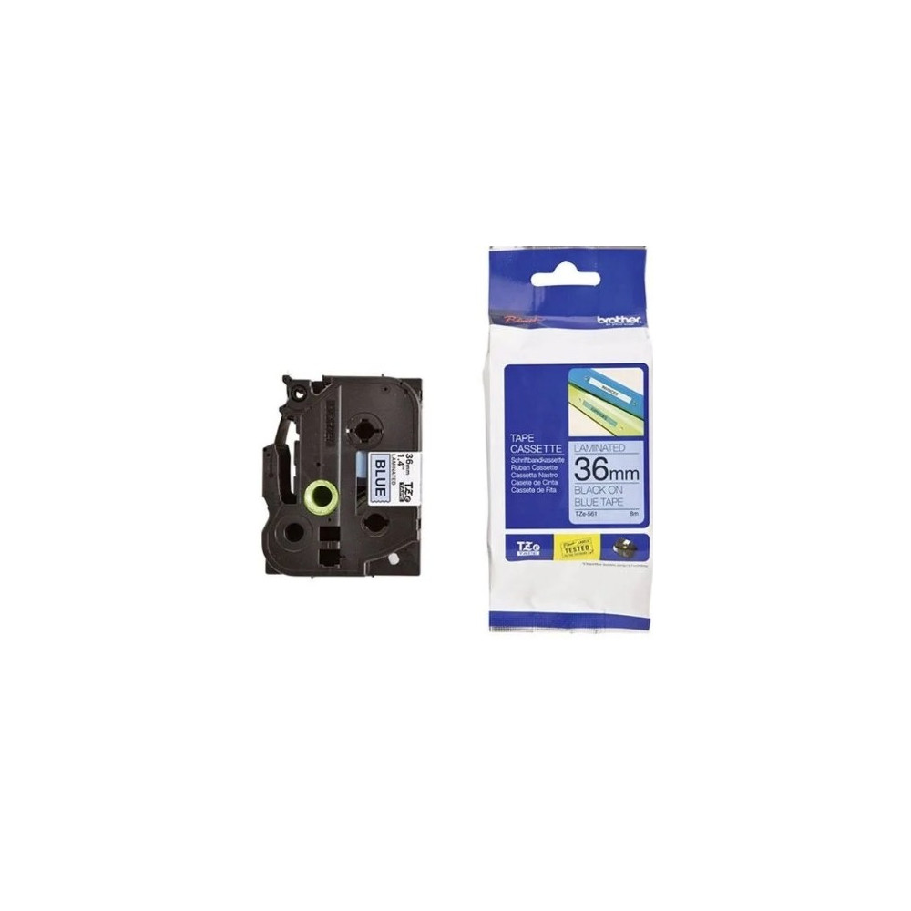 Brother Black On Blue Label Tape For Bold 36mm,Blue - TZe-561