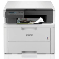 Brother All-in-One Color Laser Printer, Compact Design, White - DCP-L3520CDW