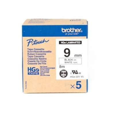 Brother Label Tape 24mm, Durable Lamination, Black On Yellow - TZe-651