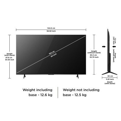 TCL 165 cm (65 inches) 4K Ultra HD Smart LED Google TV 65P6L