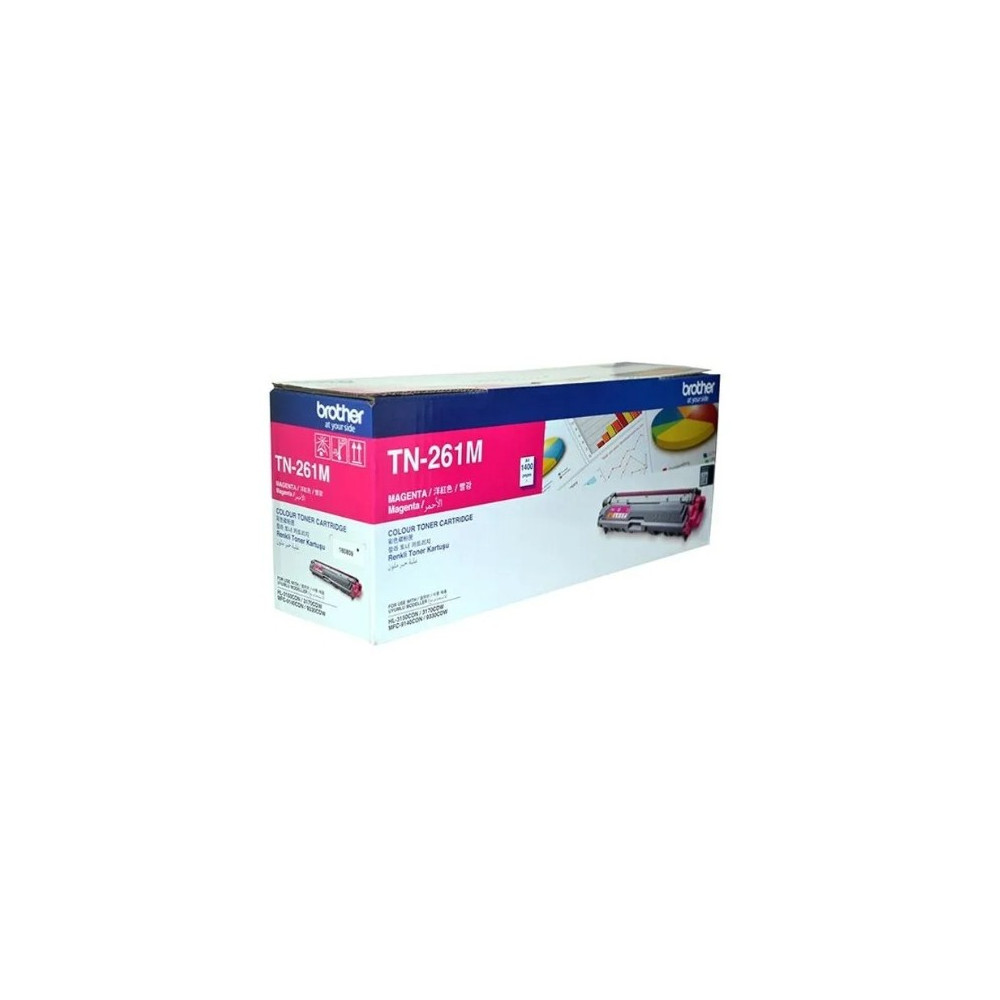 Brother Genuine Toner Cartridge, Professional-quality Prints, Reliable, High-yield - Magenta - TN-261M