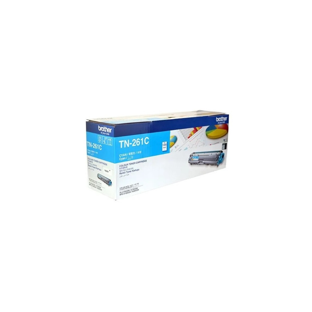 Brother Genuine Toner Cartridge, Professional-quality Prints, Reliable, High-yield - Cyan- TN-261C