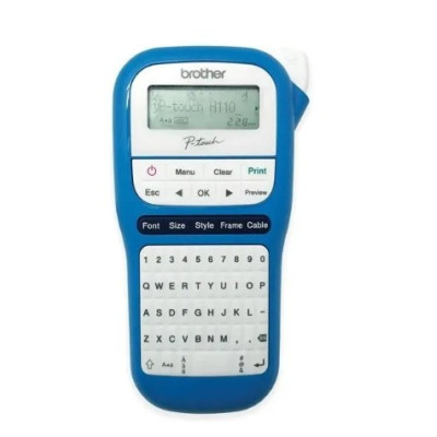 Brother Handheld Electrician Label Printer, Graphical LCD, Dedicated Keypad Functions - Orange - PT-E110VP