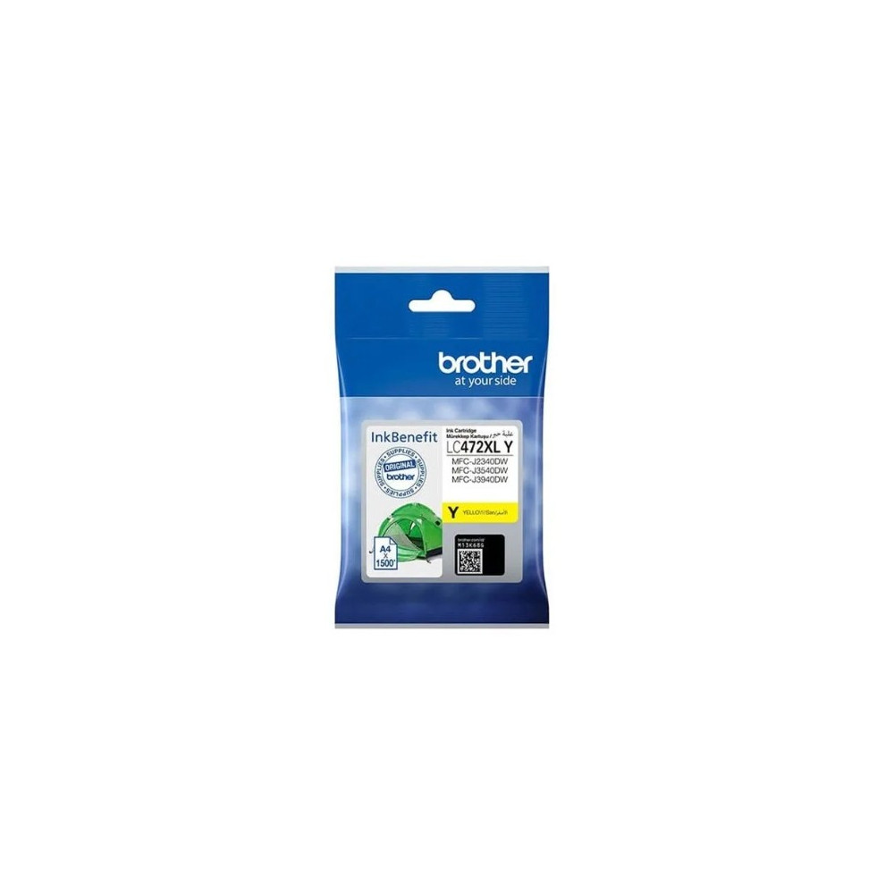 Brother Genuine Super High Yield Cartridge For High-Quality Printing, Easy Installation - Yellow - LC472XLY