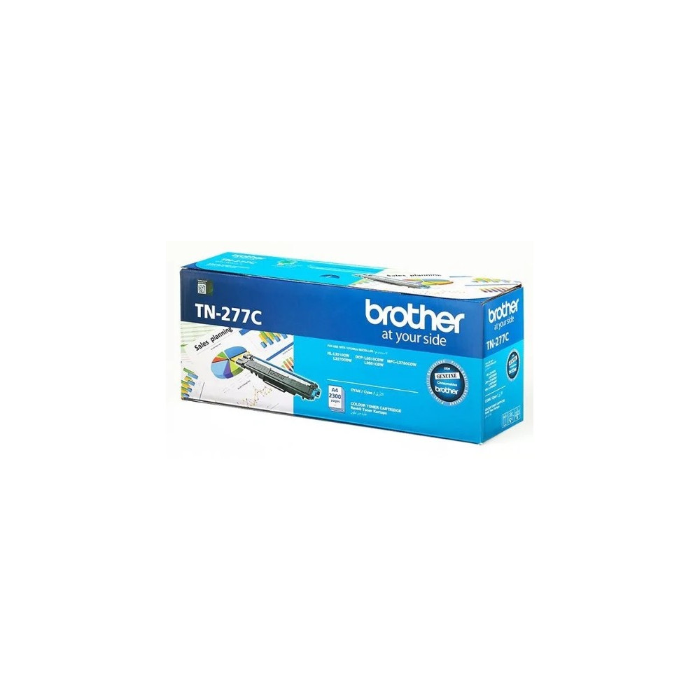 Brother Genuine Toner Cartridge, Produces Bright, Vivid And Accurate Color Prints - Cyan - TN-277C