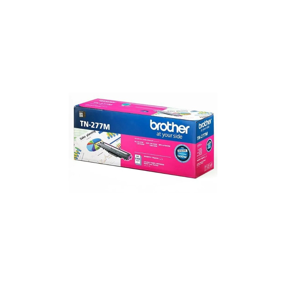 Brother Genuine Toner Cartridge, Professional-quality Prints, Reliable, High-yield - Magenta - TN-277M