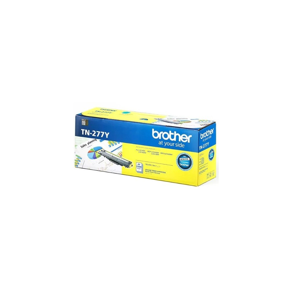 Brother Genuine Toner Cartridge For Vibrant, Professional-quality Prints, Reliable, High-yield - Yellow - TN-277Y