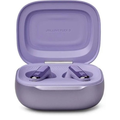 JBL Live Flex 3 True Wireless Noise Cancelling Open Stick Earbuds, 50 Hours Battery Life - Purple - LIVEFLEX3