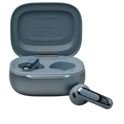 JBL Live Flex 3 True Wireless Noise Cancelling Open Stick Earbuds, 50 Hours Battery Life - Blue - LIVEFLEX3