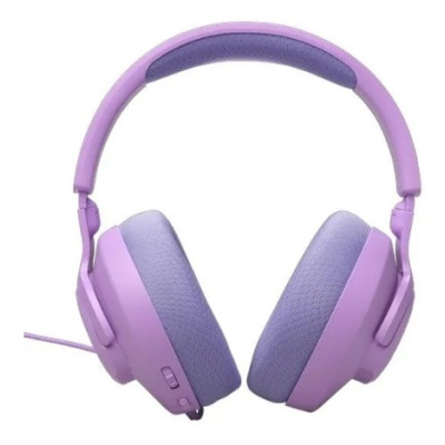 JBL Quantum 100 Wired Over-Ear Gaming Headphones with Detachable Mic, Purple - QUANTUM100M2