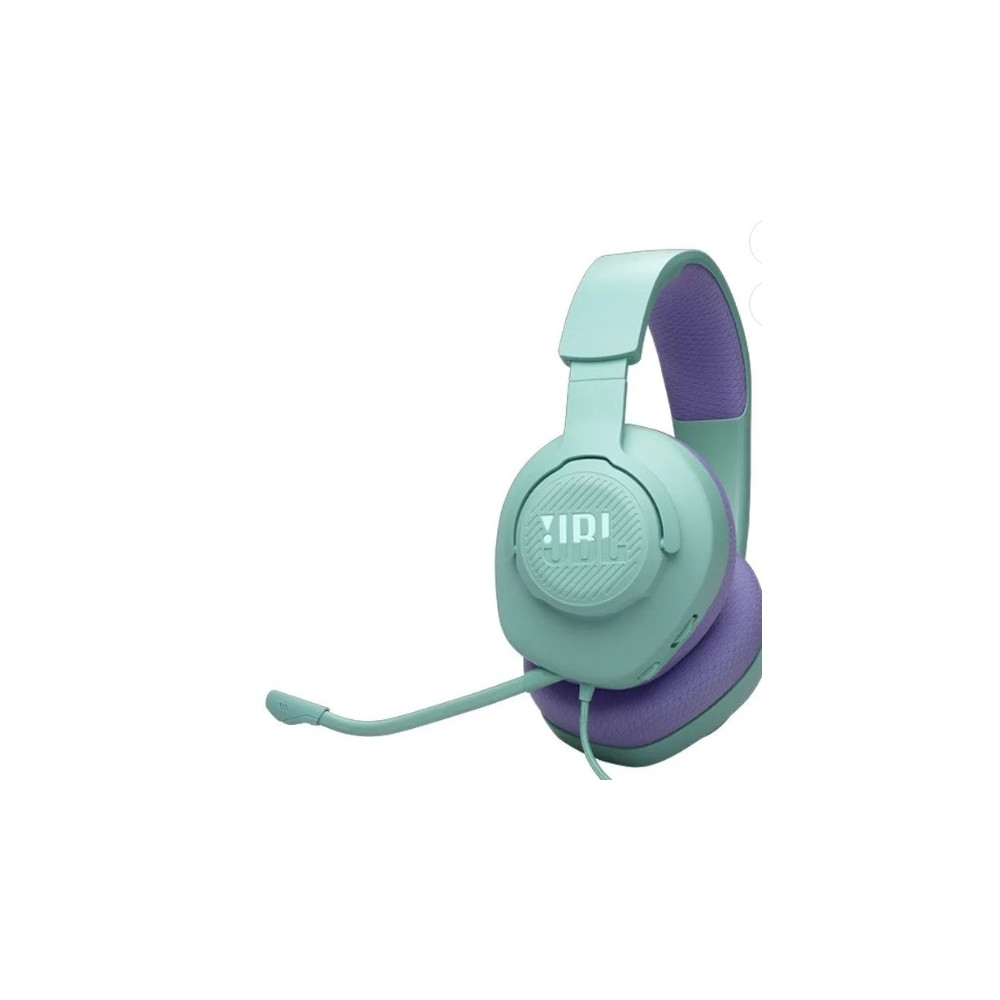 JBL Quantum 100 Wired Over-Ear Gaming Headphones with Detachable Mic, Cyan - QUANTUM100M2