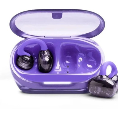 JBL Soundgear Clips Open Ear True Wireless Clip On Earbuds, Purple