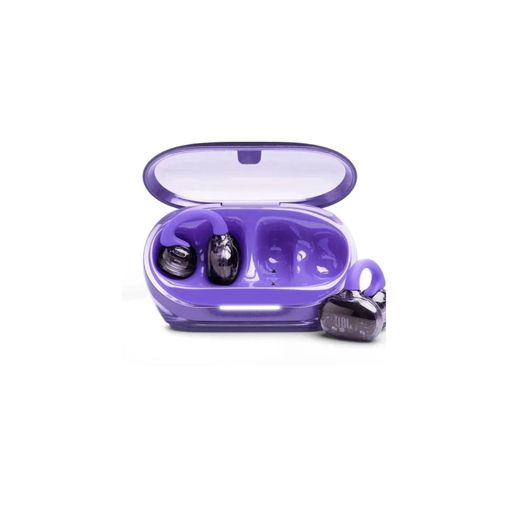 JBL Soundgear Clips Open Ear True Wireless Clip On Earbuds, Purple