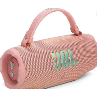 JBL Charge 6 Portable Waterproof And Drop-Proof Bluetooth Speaker With Powerbank, Pink