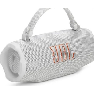 JBL Charge 6 Portable Waterproof And Drop-Proof Bluetooth Speaker With Powerbank, White