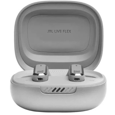 JBL Live Flex True Wireless Noise With 40 Hours Battery Life Earbuds, Silver