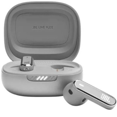 JBL Live Flex True Wireless Noise With 40 Hours Battery Life Earbuds, Silver
