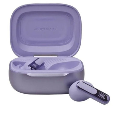 JBL Livebeam 3 True Wireless Noise Cancelling Closed-Stick Earbuds 48Hrs Total Playback, Purple
