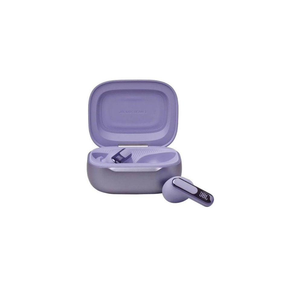 JBL Livebeam 3 True Wireless Noise Cancelling Closed-Stick Earbuds 48Hrs Total Playback, Purple