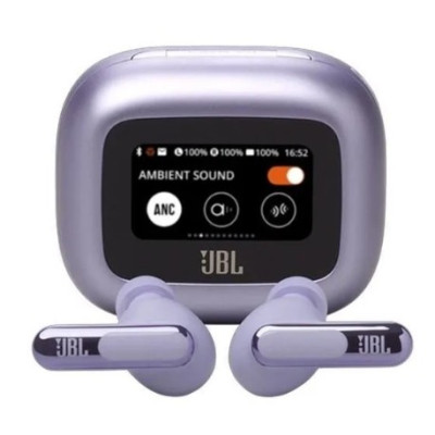 JBL Livebeam 3 True Wireless Noise Cancelling Closed-Stick Earbuds 48Hrs Total Playback, Purple