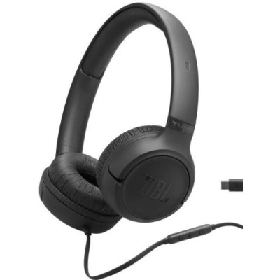 JBL Tune 530C Wired On-Ear Headphones With USB-C, Black- TUNE530C