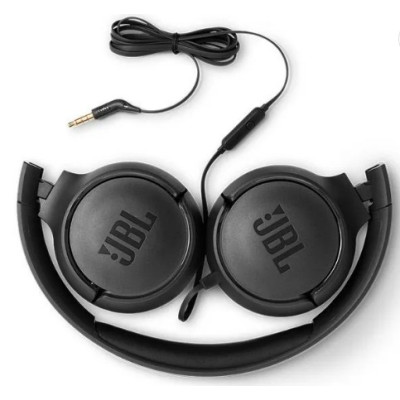 JBL Tune 500 Wired On-Ear Headphone, Black
