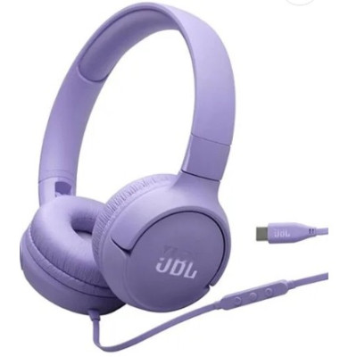 JBL Tune 520C Wired On-Ear Headphones With USB-C, White