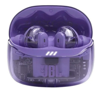 JBL Tune Beam 2 True Wireless Noise Cancelling Earbuds Ghost Edition, Purple