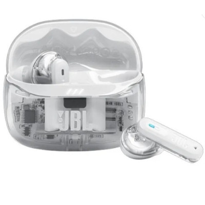 JBL Tune Beam 2 True Wireless Noise Cancelling Earbuds Ghost Edition, White