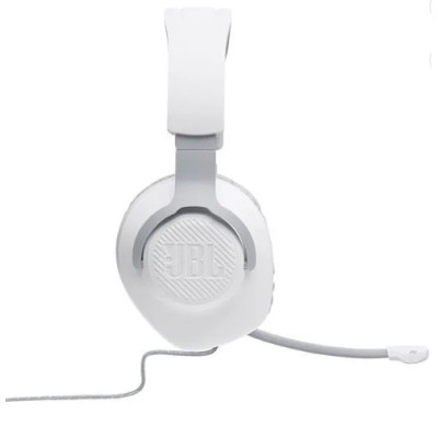 JBL Quantum 100 Wired Over-Ear Gaming Headphones with Detachable Mic, White - QUANTUM100M2
