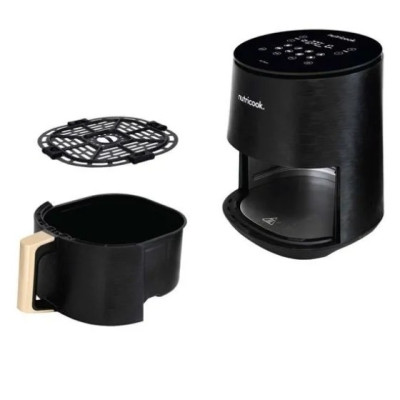 Nutricook 3L Air Fryer Mini – Compact Countertop Design, Rapid Hot Air Technology,, Black