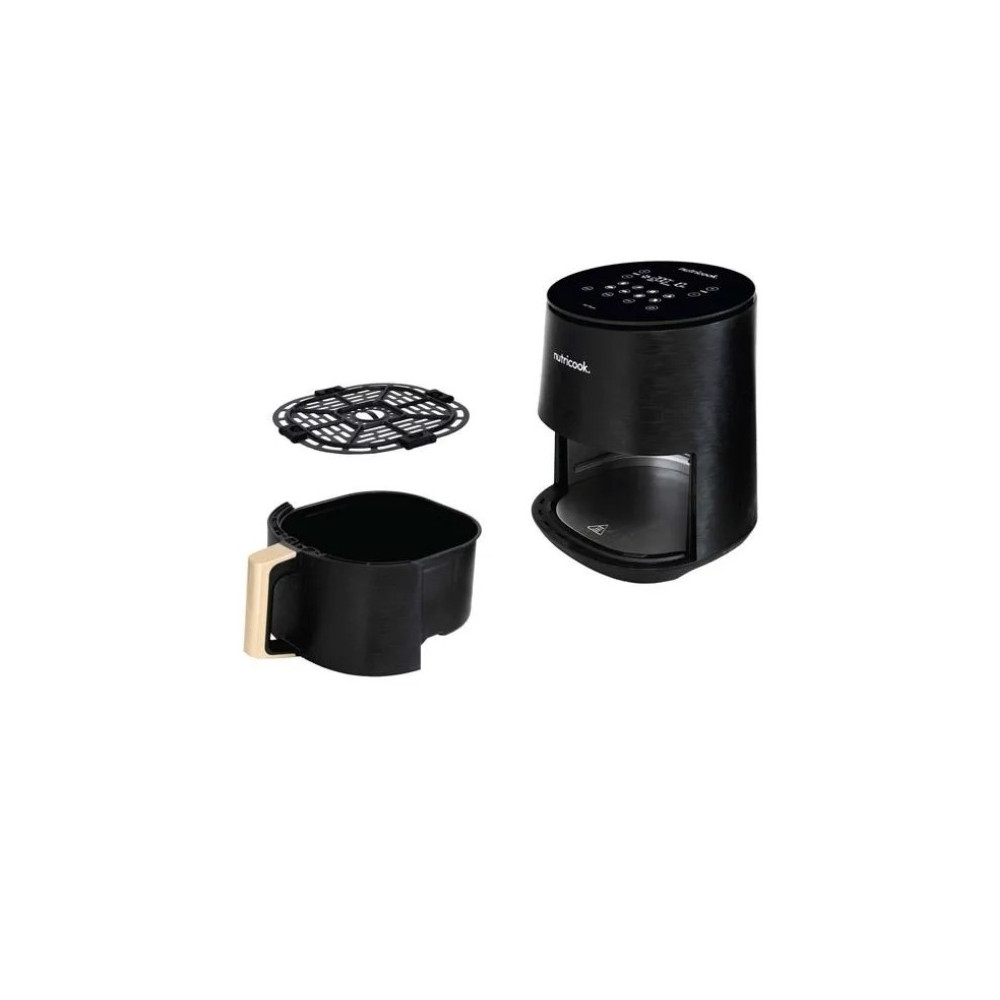 Nutricook 3L Air Fryer Mini – Compact Countertop Design, Rapid Hot Air Technology,, Black