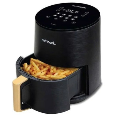 Nutricook 3L Air Fryer Mini – Compact Countertop Design, Rapid Hot Air Technology,, Black