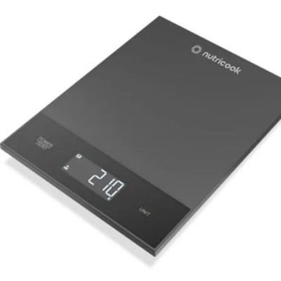 Nutricook Kitchen Scale 2 – Accurate Digital Measurement, Slim Easy-Store Design for Home Kitchens - Black
