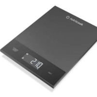 Nutricook Kitchen Scale 2 – Accurate Digital Measurement, Slim Easy-Store Design for Home Kitchens - Black